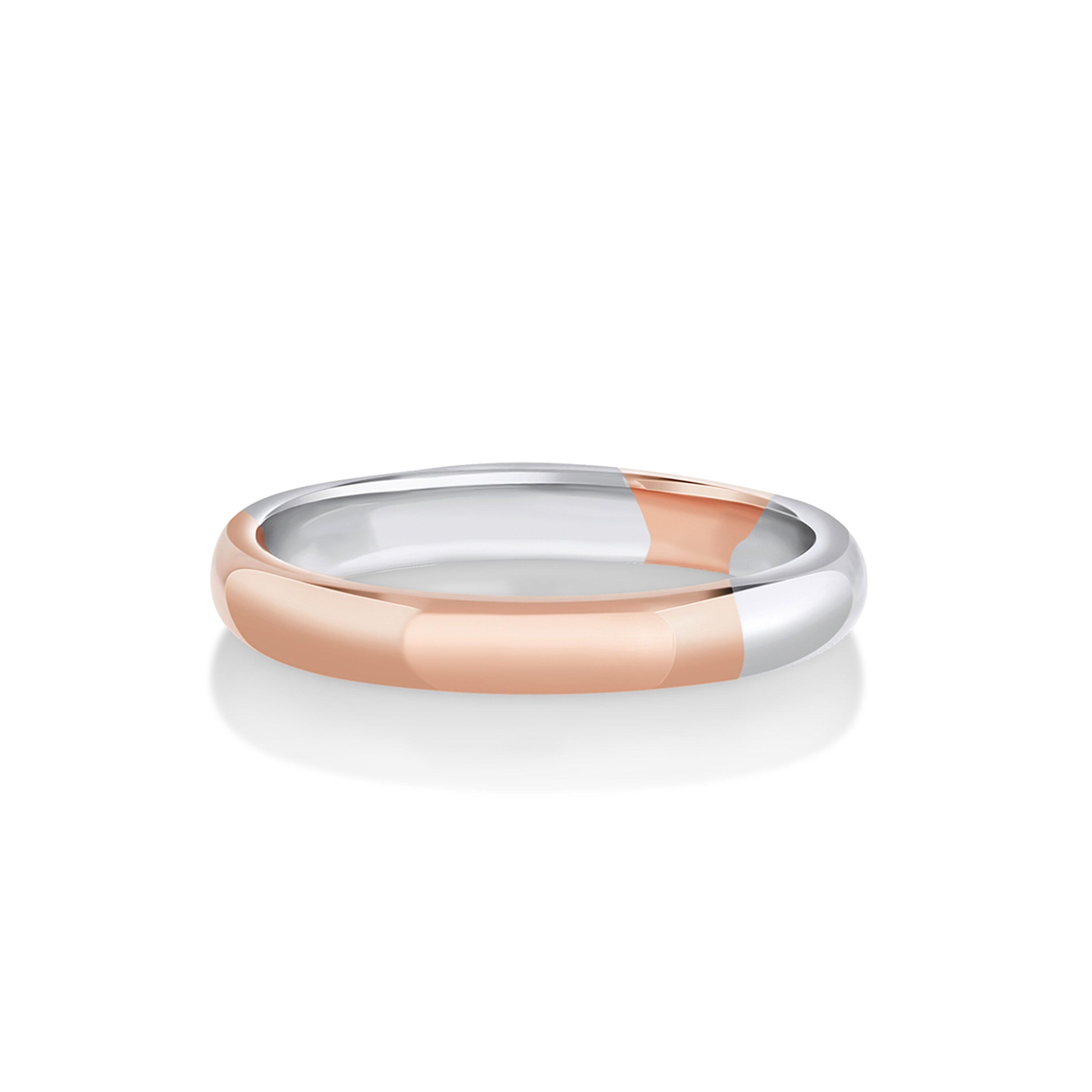 Marrow Fine Jewelry Athena Two Tone Band [Rose Gold]