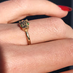 Marrow Fine Jewelry Cheetah Head Emerald Eyes Totem Ring 