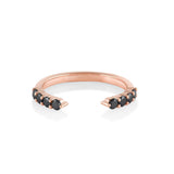 Marrow Fine Jewelry Black Diamond Cosmic Light Open Shank Band [Rose Gold]