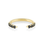 Marrow Fine Jewelry Black Diamond Cosmic Light Open Shank Band [Yellow Gold]