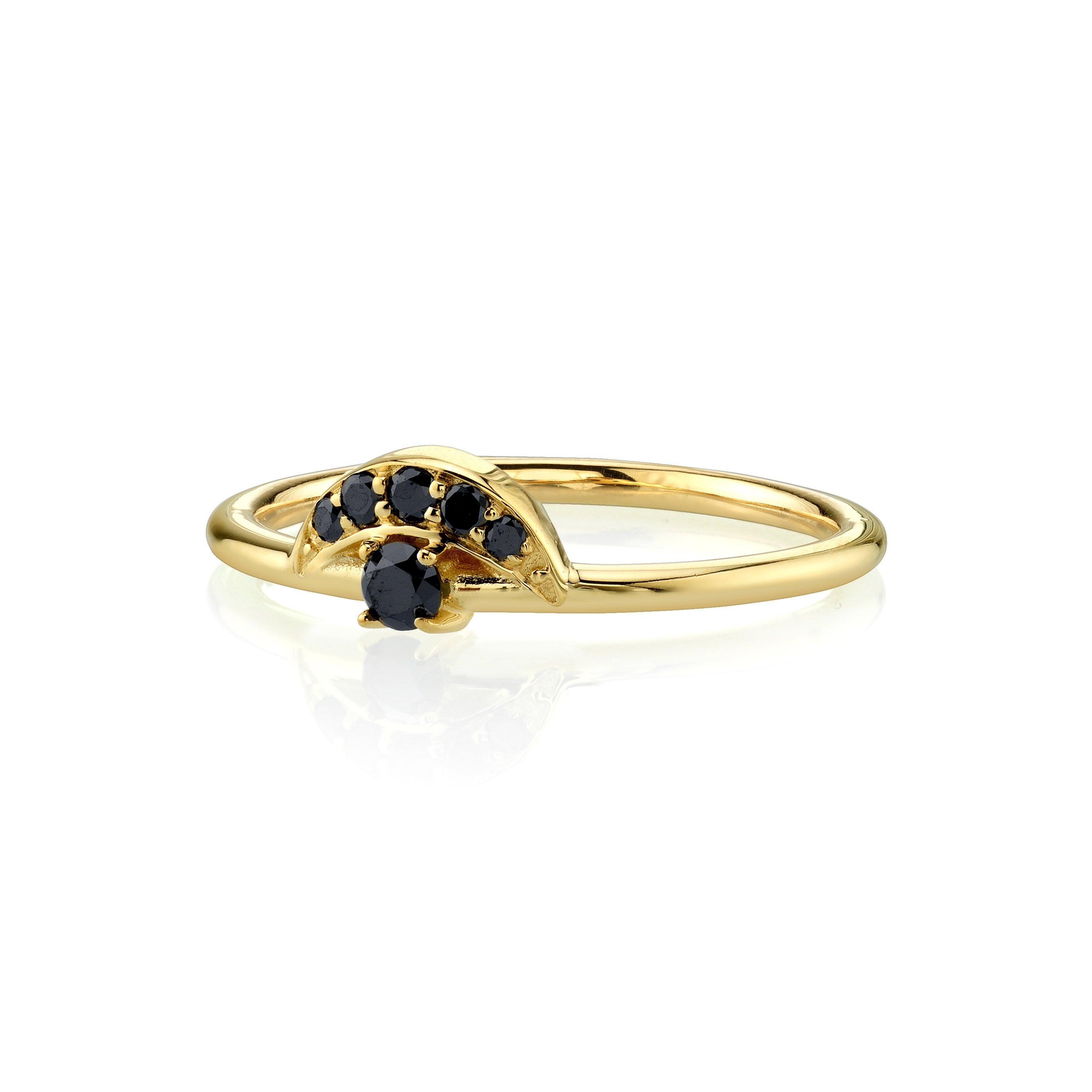 Marrow Fine Jewelry Black Diamond Stacking Ring [Yellow Gold]