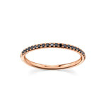 Marrow Fine Jewelry Black Diamond Half Eternity Pavé Band [Rose Gold]