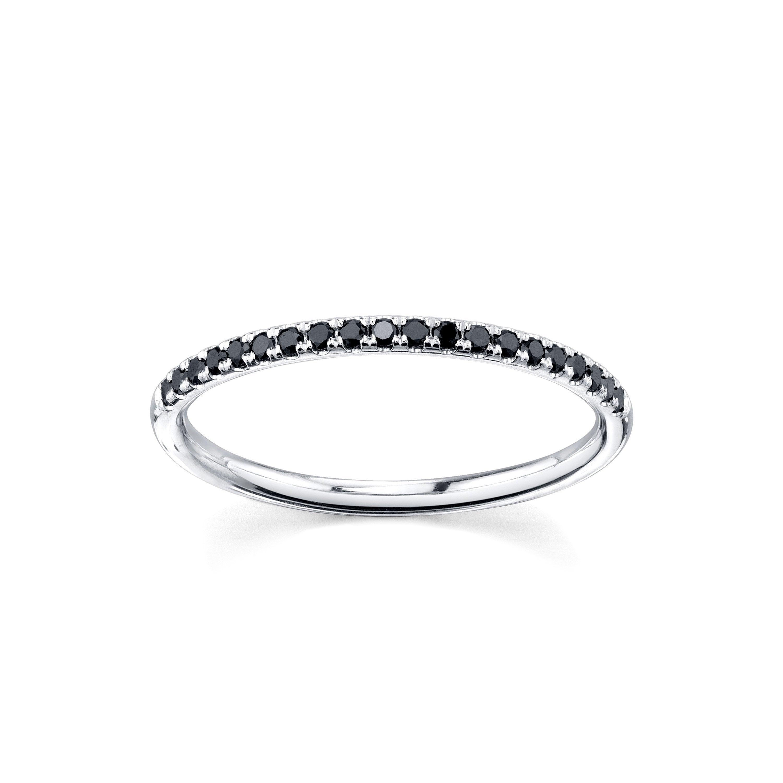 Marrow Fine Jewelry Black Diamond Half Eternity Pavé Band [White Gold]