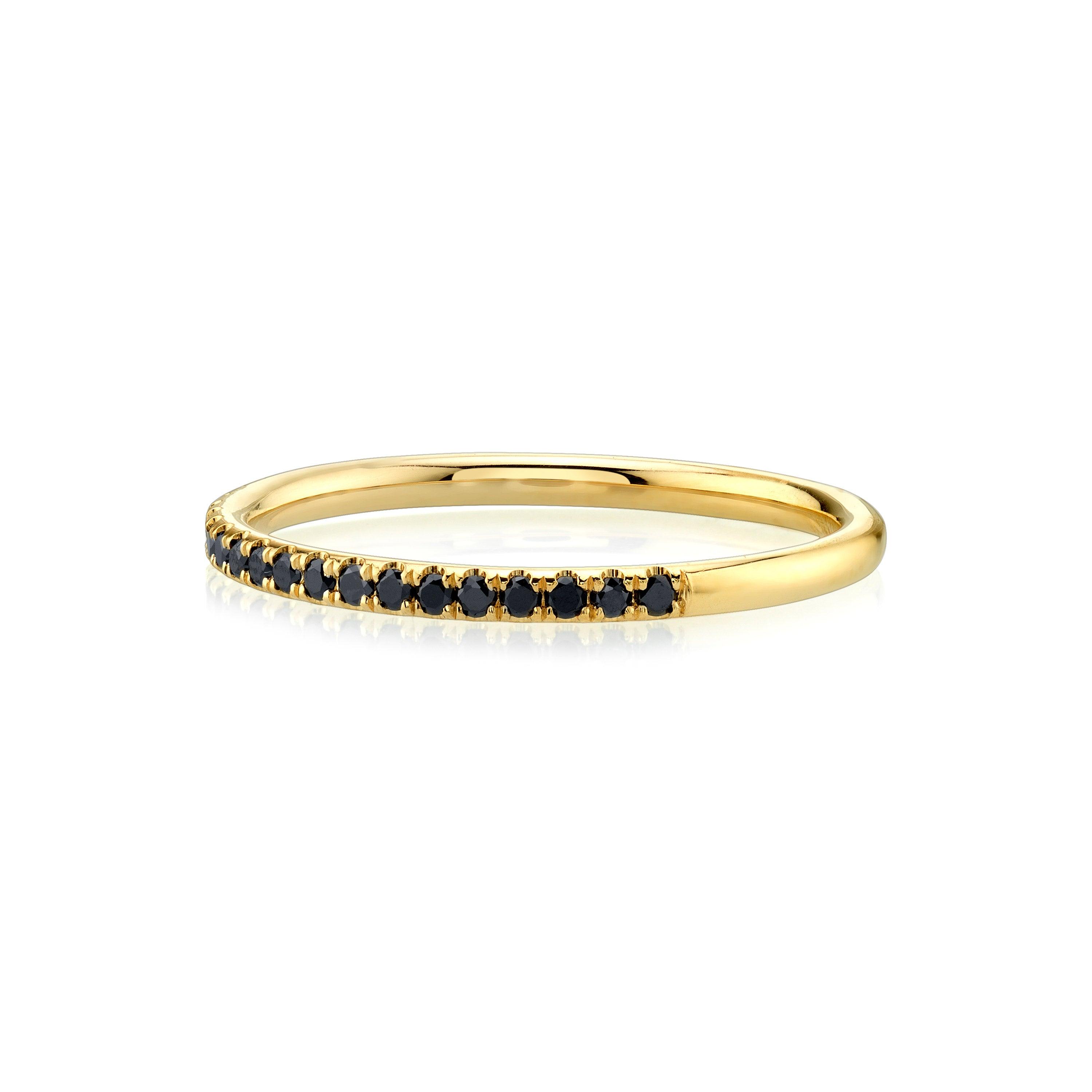 Marrow Fine Jewelry Black Diamond Half Eternity Pavé Band [Yellow Gold]