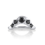 Marrow Fine Jewelry Black Diamond Crescendo Stacking Band [White Gold]