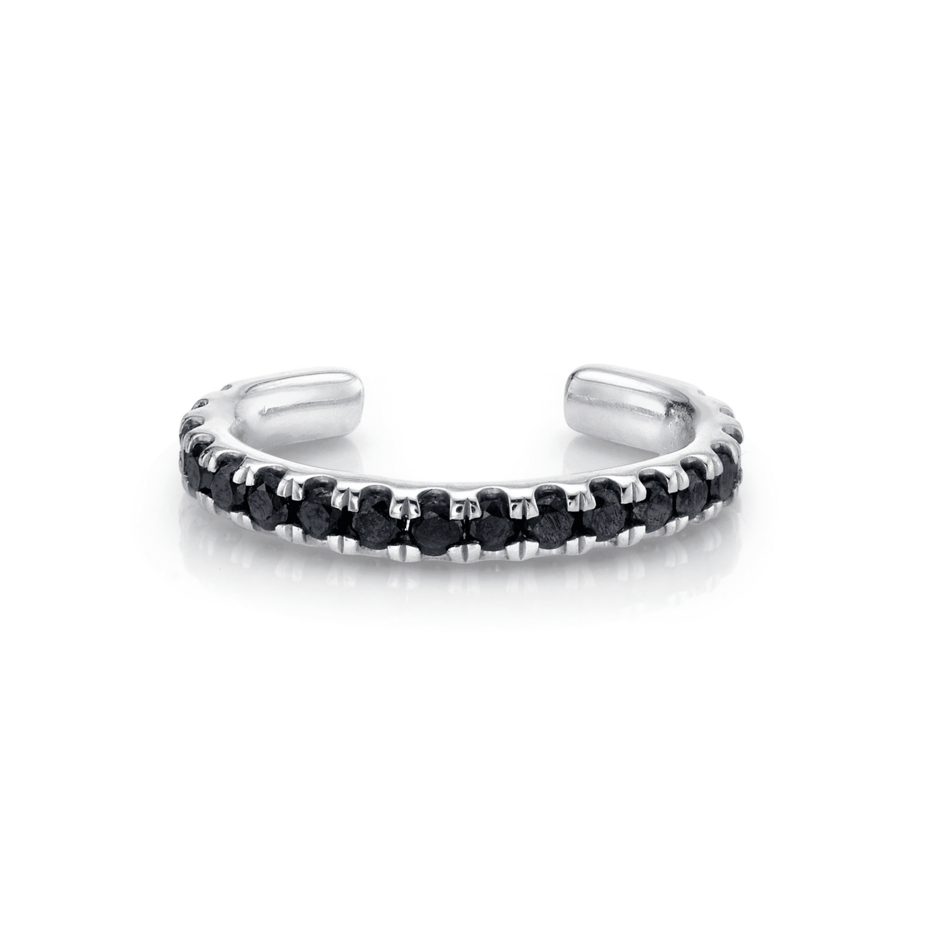 Marrow Fine Jewelry Black Diamond Pavé Ear Cuff [White Gold]