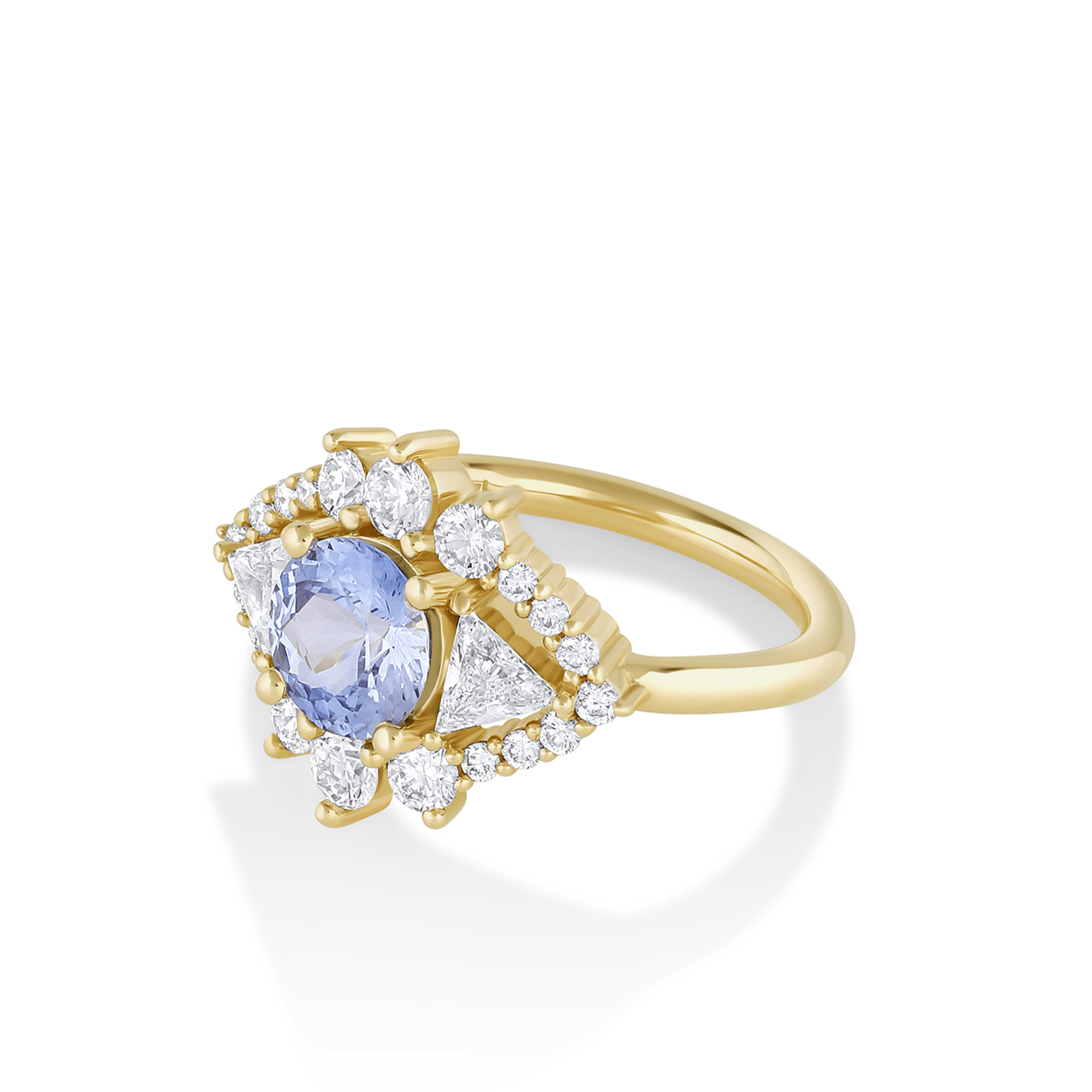 Marrow Fine Jewelry Art Deco Blue Sapphire Ring [Yellow Gold]