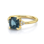 Marrow Fine Jewelry Grey Spinel Cushion Ring [Yellow Gold]