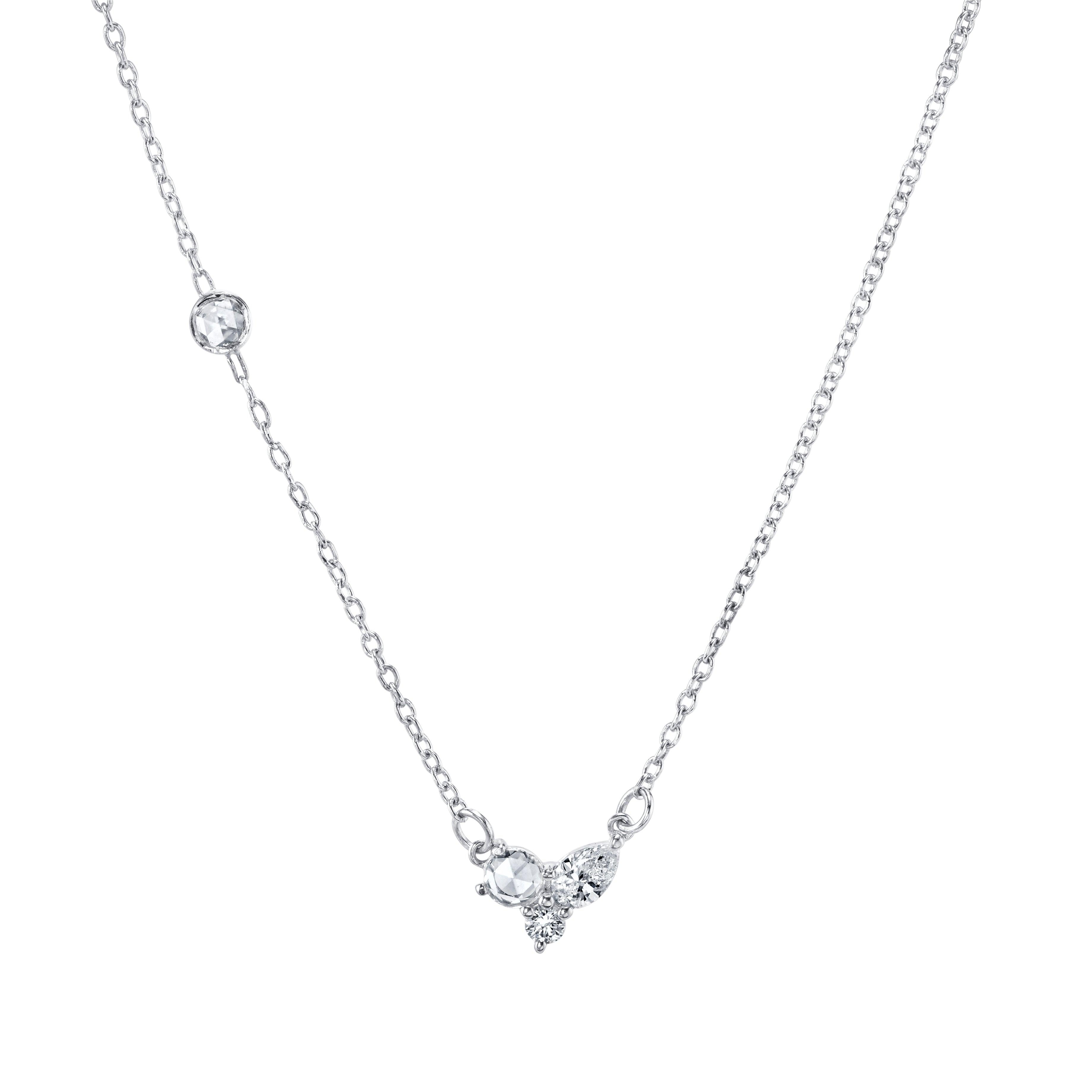 3-Stone Diamond Necklace 1/4 ct tw Round-cut 10K Yellow Gold 18
