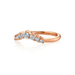 Marrow Fine Jewelry White Diamond Seven Stone Wedding And Stacking Band [Rose Gold]