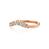 Marrow Fine Jewelry White Diamond Seven Stone Wedding And Stacking Band [Rose Gold]