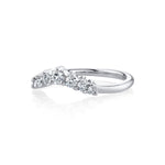 Marrow Fine Jewelry White Diamond Seven Stone Wedding And Stacking Band [White Gold]