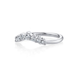 Marrow Fine Jewelry White Diamond Seven Stone Wedding And Stacking Band [White Gold]