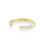 Marrow Fine Jewelry White Diamond Pavé Open Shank Wedding Stacking Band [Yellow Gold]