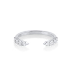 Marrow Fine Jewelry White Diamond Pavé Open Shank Wedding Stacking Band [White Gold]