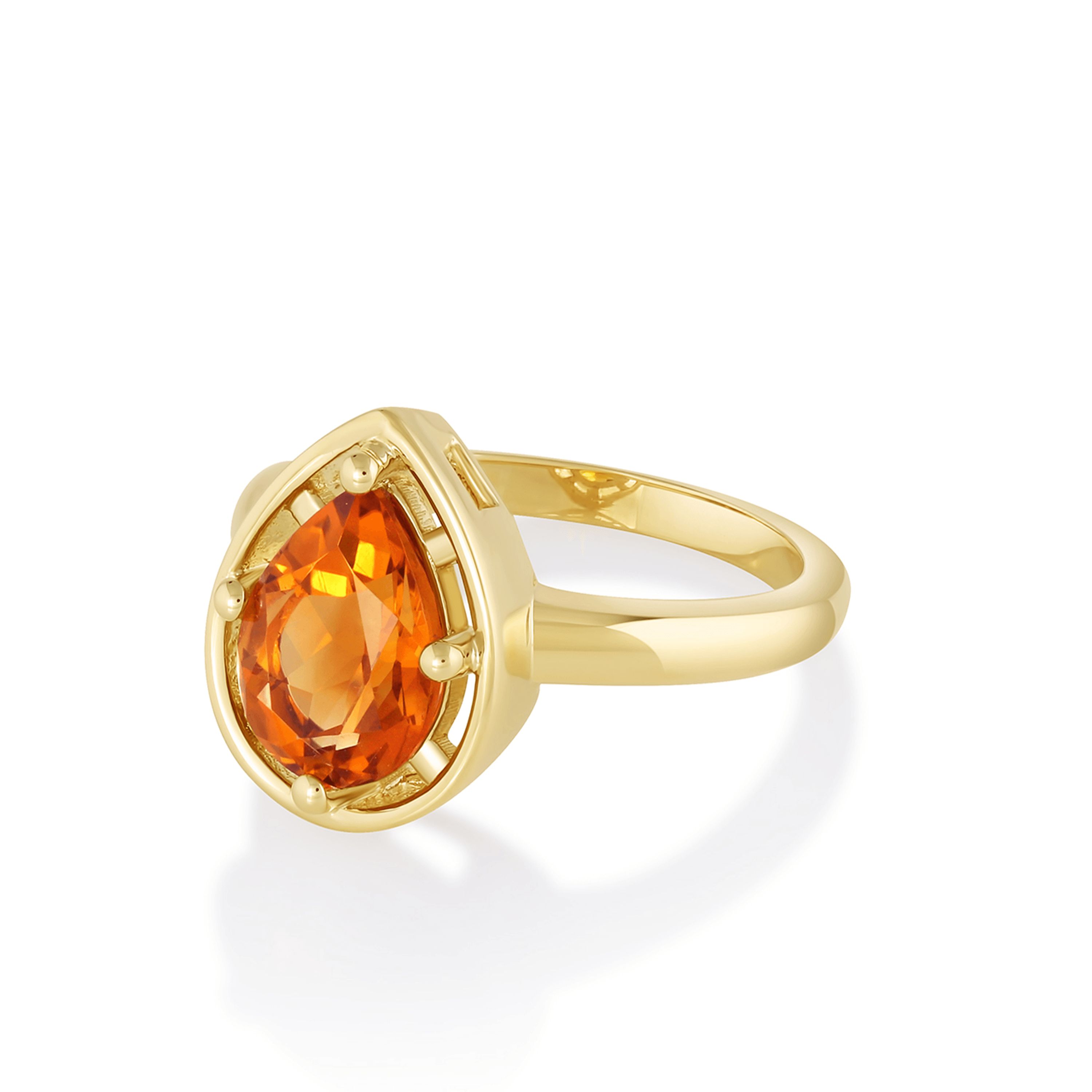 Marrow Fine Jewelry Citrine Pear Georgia Ring [Yellow Gold]