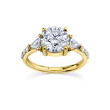 Marrow Fine Jewelry White Diamond Trillion Pave Engagement Ring [Yellow Gold]