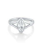 Marrow Fine Jewelry Colette White Diamond Marquise Split Shank Engagement Ring [White Gold]