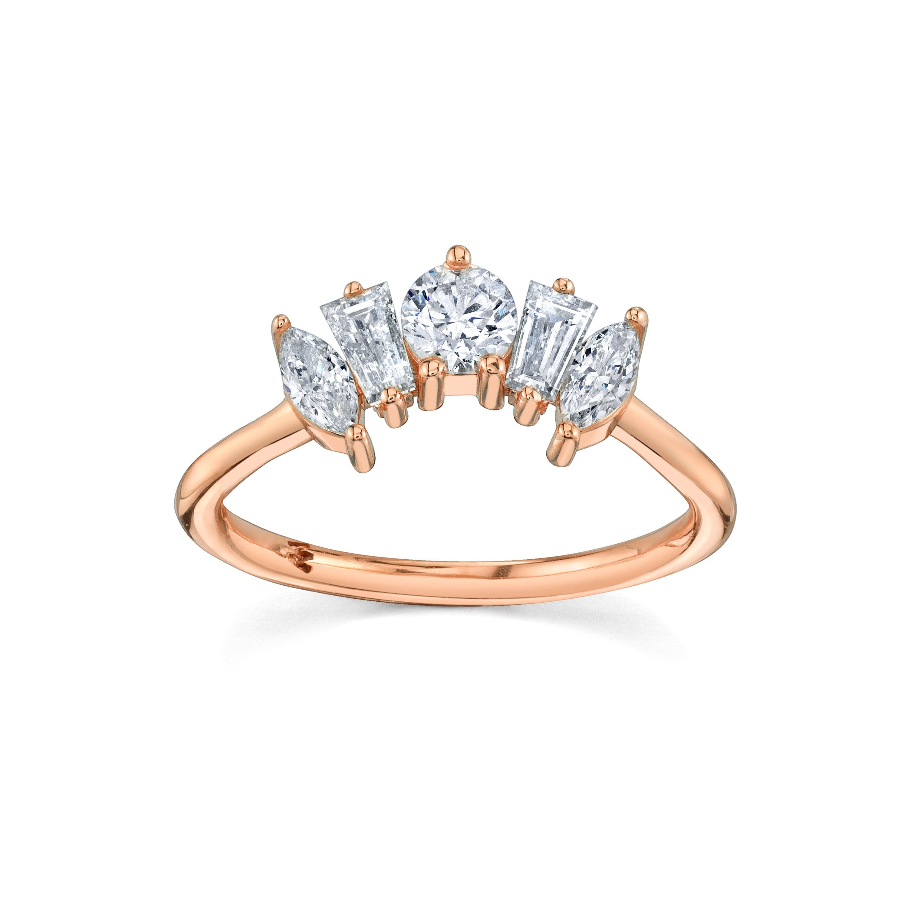 Marrow Fine Jewelry White Diamond Courtney Mixed Shape [Rose Gold]