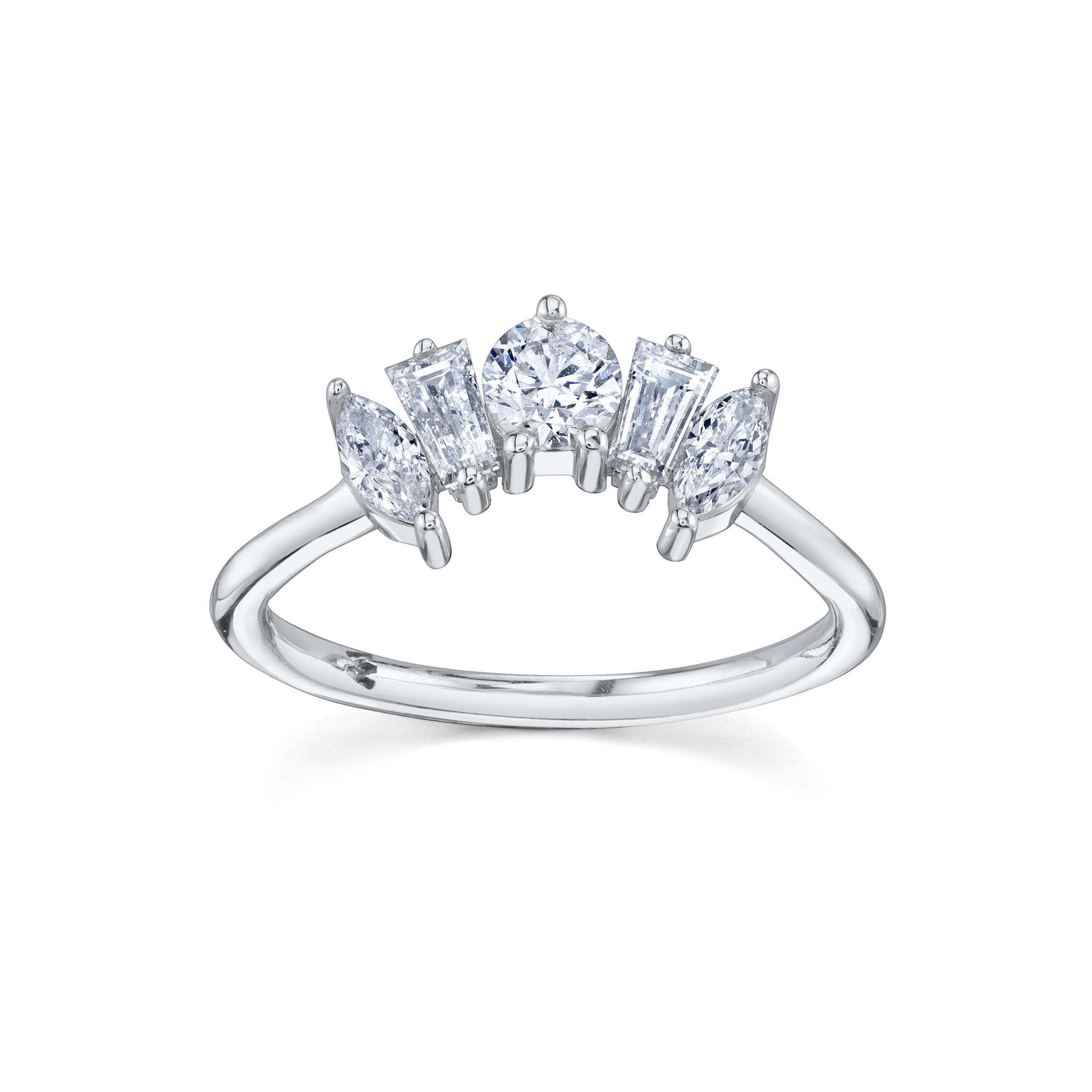 Marrow Fine Jewelry White Diamond Courtney Mixed Shape [White Gold]