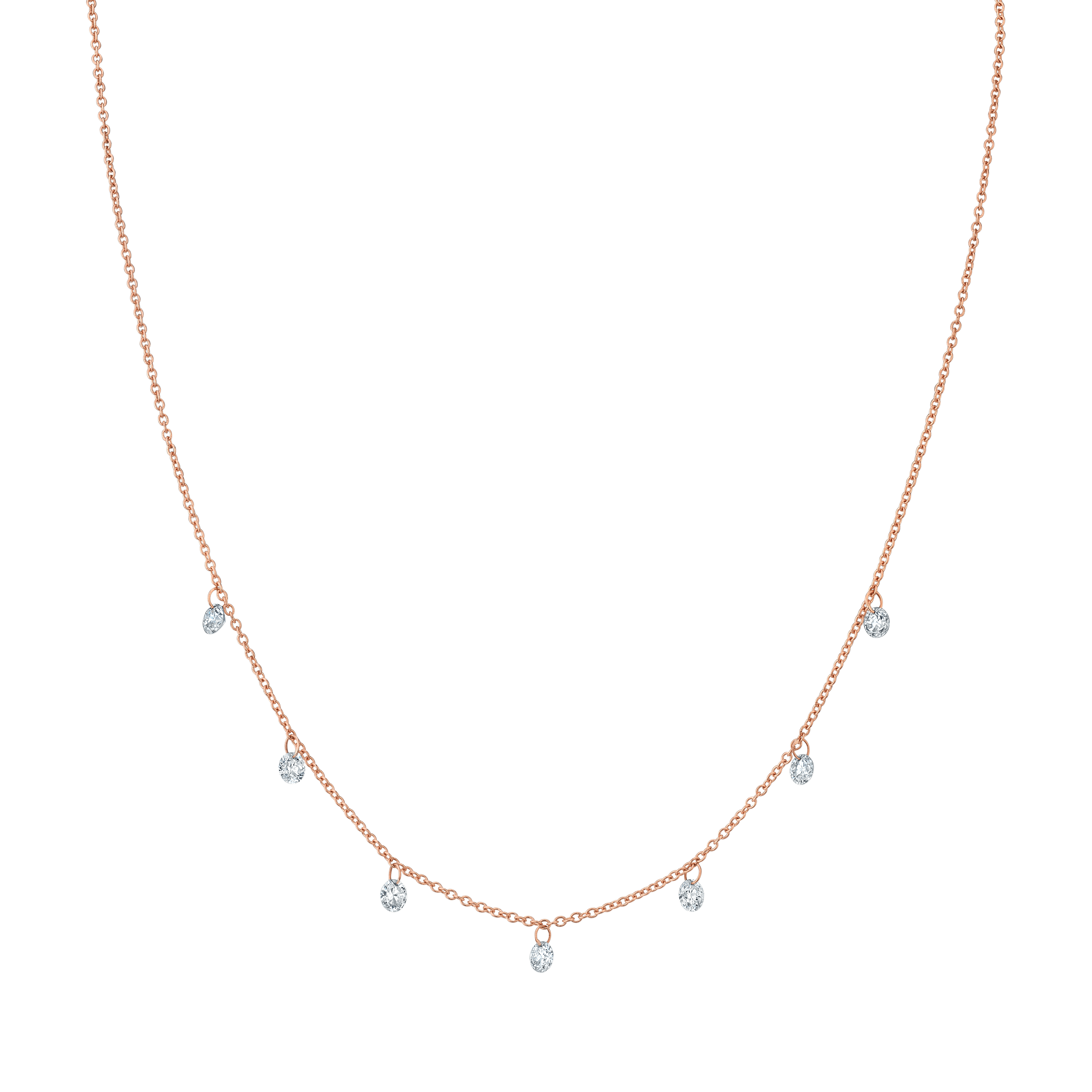 Marrow Fine Jewelry Dainty White Diamond Choker [Rose Gold]