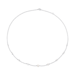 Marrow Fine Jewelry Dainty Pearl Chain Choker [White Gold]