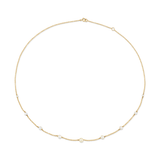 Marrow Fine Jewelry Dainty Pearl Chain Choker [Yellow Gold]