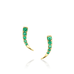 Marrow Fine Jewelry Emerald Ear Crawlers [Yellow Gold]