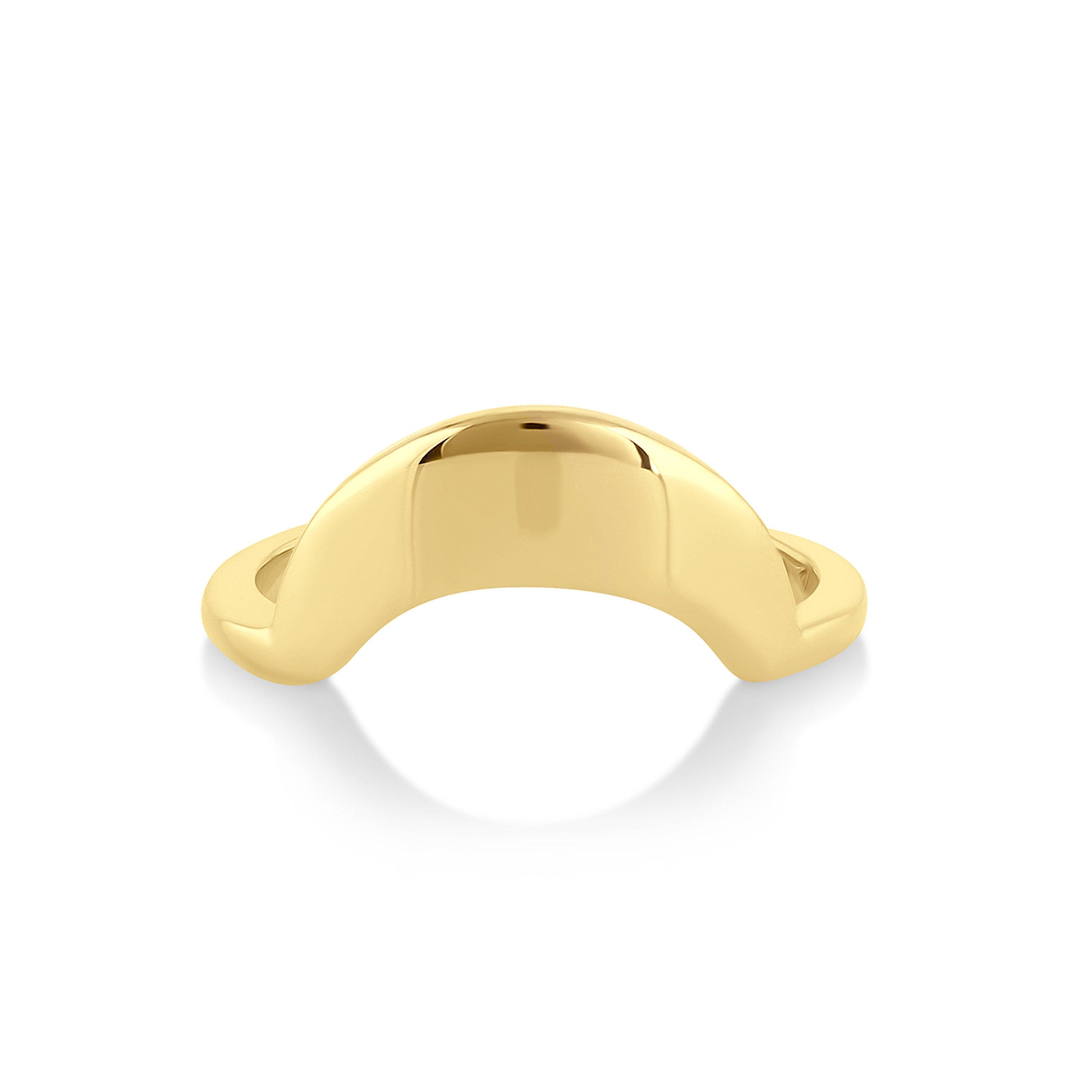 Marrow Fine Jewelry Arched Gold Stacking Band [Yellow Gold]