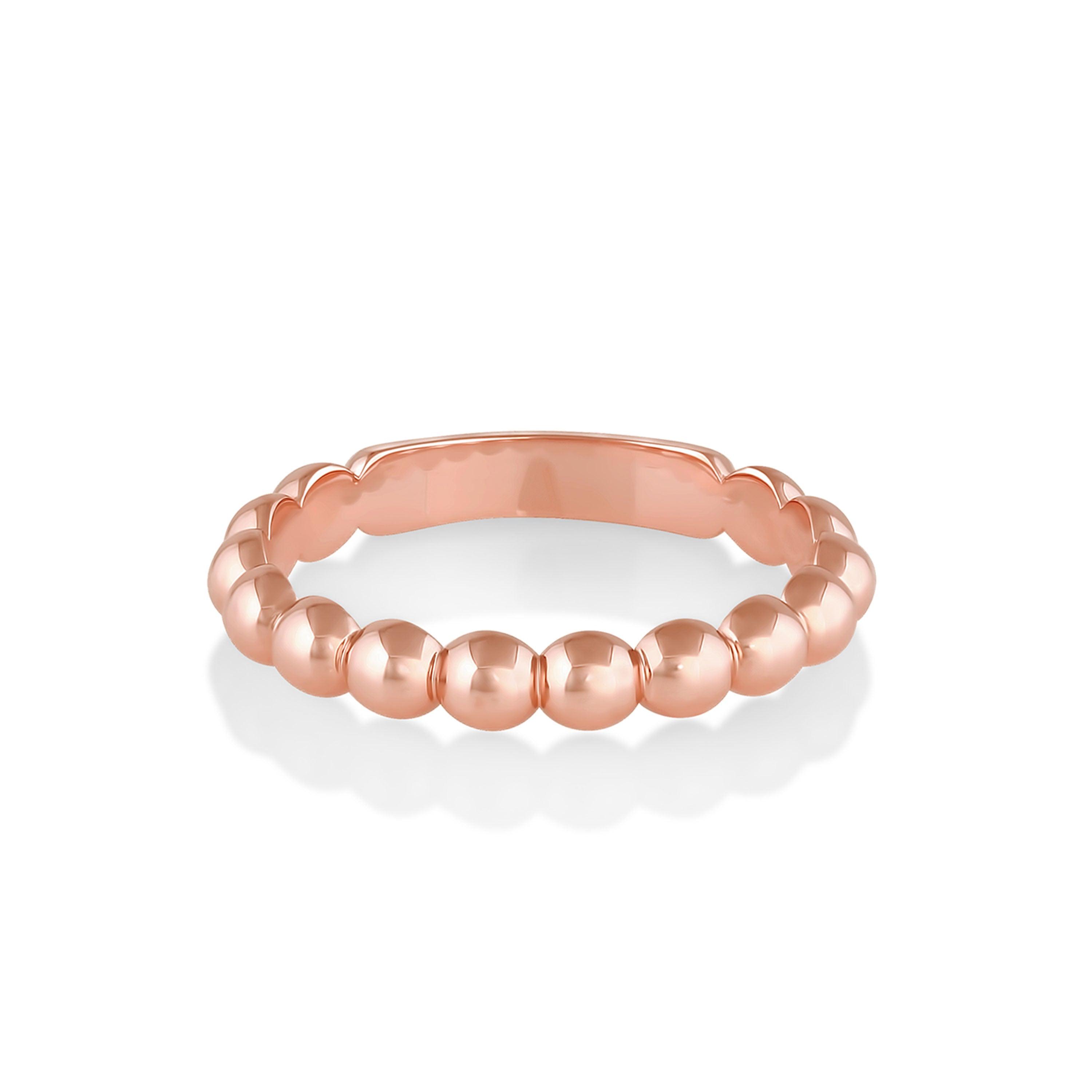 Marrow Fine Jewelry Solid Gold Everyday Sphere Band [Rose Gold]