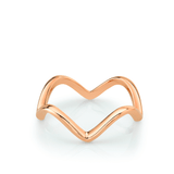 Marrow Fine Jewelry Dainty Squiggle Stacking Ring [Rose Gold]