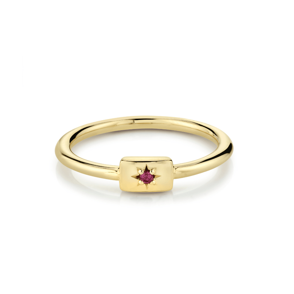 Garnet on sale stackable ring