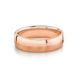 Marrow Fine Jewelry Gold Men's Wedding Band With Half Matte Half High Shine Metal [Rose Gold]