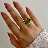 8.61ct Peridot Roxy Bezel Ring - Marrow Fine