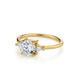 Marrow Fine Jewelry White Round And Trillion Diamond Engagement Ring [Yellow Gold]