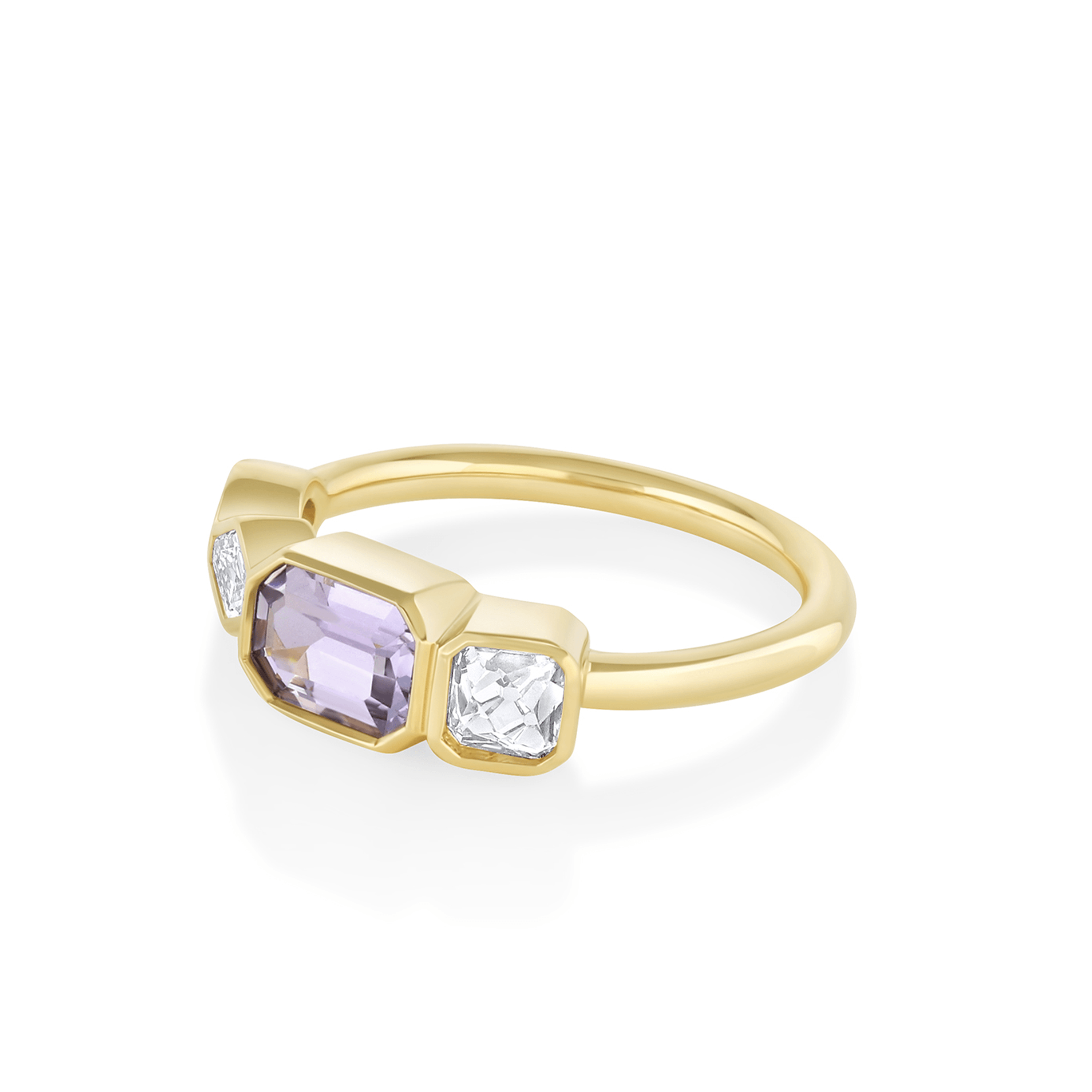 Marrow Fine Jewelry Lilac Sapphire Linear Ring [Yellow Gold]