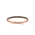 Marrow Fine Jewelry Black Diamond Pave Eternity Stacking Band [Rose Gold]