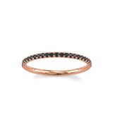 Marrow Fine Jewelry Black Diamond Pave Eternity Stacking Band [Rose Gold]