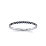 Marrow Fine Jewelry Black Diamond Pave Eternity Stacking Band [White Gold]