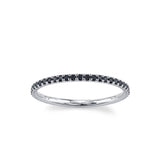 Marrow Fine Jewelry Black Diamond Pave Eternity Stacking Band [White Gold]