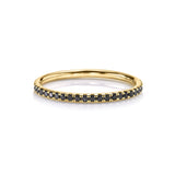 Marrow Fine Jewelry Black Diamond Pave Eternity Stacking Band [Yellow Gold]