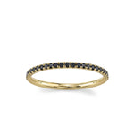 Marrow Fine Jewelry Black Diamond Pave Eternity Stacking Band [Yellow Gold]