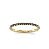 Marrow Fine Jewelry Black Diamond Pave Eternity Stacking Band [Yellow Gold]