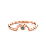 Marrow Fine Jewelry Blue Sapphire September Birthstone Arch Stacking Ring [Rose Gold]