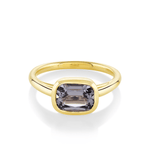 Marrow Fine Jewelry Grey Spinel Bezel Ring [Yellow Gold]