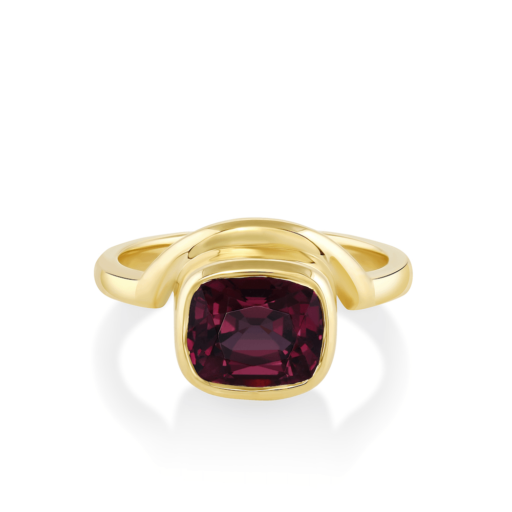 Marrow Fine Jewelry Purple Spinel Everyday Crescendo Ring [Yellow Gold]