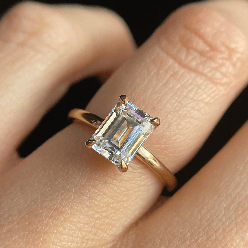 The Annette Emerald Cut Engagement Ring - Marrow Fine