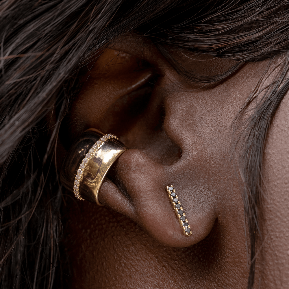 White Diamond Meridian Ear Cuff - Marrow Fine