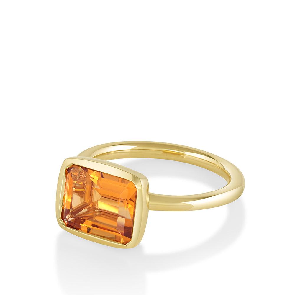 Marrow Fine Jewelry Citrine Bezel Ring [Yellow Gold]