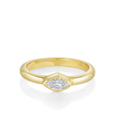 .34ct East/West Diamond Bezel Octagon Ring